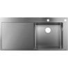 7-F450 Zlewozmywak nablatowy 450 z ociekaczem po lewej stronie Stal Szlachetna S71 HANSGROHE 43307800