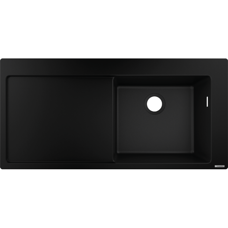4-F450 Zlewozmywak nablatowy 450 z ociekaczem po lewej stronie czarny grafitowy S51 HANSGROHE 43314170