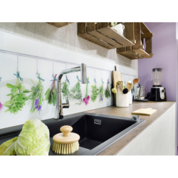 4-F450 Zlewozmywak nablatowy 450 z ociekaczem po lewej stronie czarny grafitowy S51 HANSGROHE 43314170