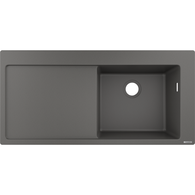 4-F450 Zlewozmywak nablatowy 450 z ociekaczem po lewej stronie kamienna szarość S51 HANSGROHE 43314290