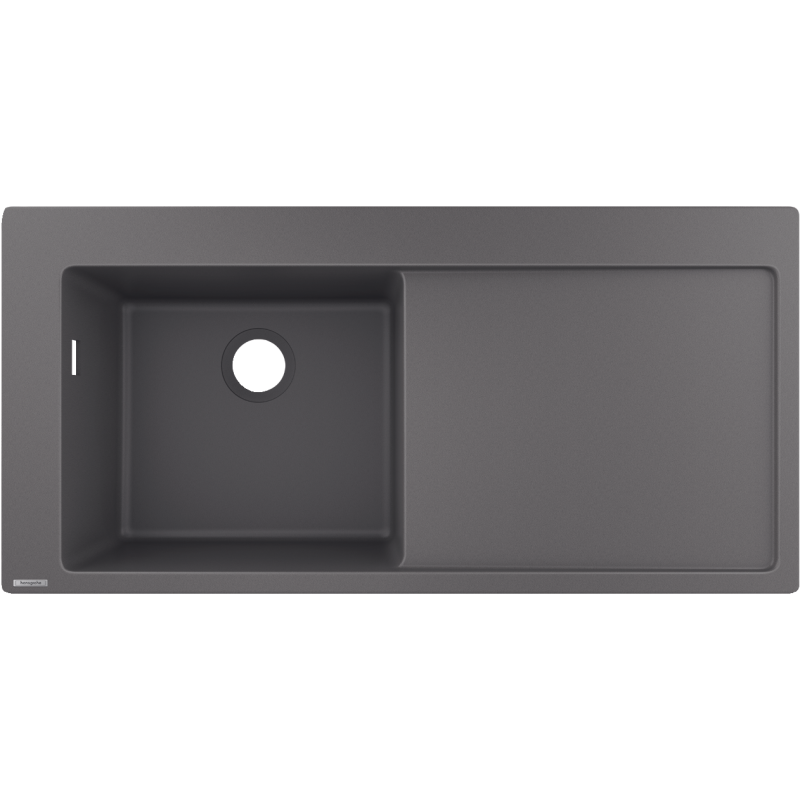 10-F450 Zlewozmywak nablatowy 450 z ociekaczem po prawej stronie kamienna szarość S51 HANSGROHE 43330290