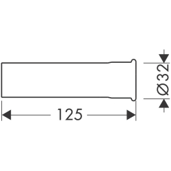 Rura przedłużająca z kielichem 12,5 cm Chrom HANSGROHE 53990000