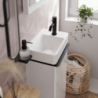 Szafka pod małą umywalkę wiszącą z drzwiami lewymi 340/245, Biały Wysoki Połysk Xelu Q HANSGROHE 54011670