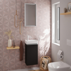 Szafka pod małą umywalkę wiszącą z drzwiami lewymi 340/245, Szary Diament Matowy Xelu Q HANSGROHE 54012700