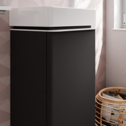Szafka pod małą umywalkę wiszącą z drzwiami lewymi 340/245, Szary Diament Matowy Xelu Q HANSGROHE 54012700