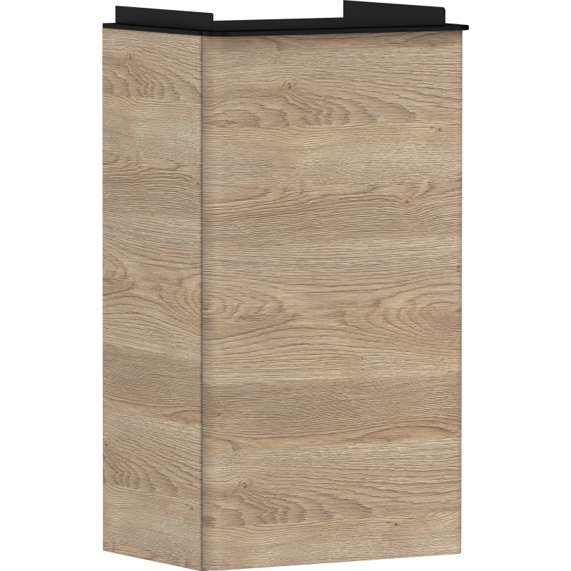 Szafka pod małą umywalkę wiszącą z drzwiami lewymi 340/245, Naturalny Dąb Xelu Q HANSGROHE 54013670