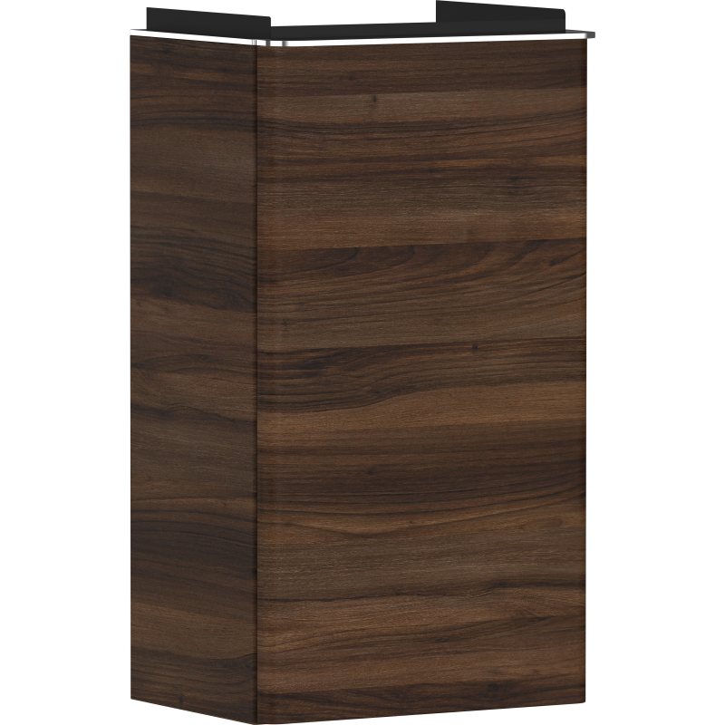 Szafka pod małą umywalkę wiszącą z drzwiami lewymi 340/245, Ciemny Orzech Xelu Q HANSGROHE 54014000