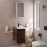 Szafka pod małą umywalkę wiszącą z drzwiami lewymi 340/245, Ciemny Orzech Xelu Q HANSGROHE 54014670