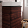 Szafka pod małą umywalkę wiszącą z drzwiami lewymi 340/245, Ciemny Orzech Xelu Q HANSGROHE 54014670