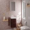 Szafka pod małą umywalkę wiszącą z drzwiami lewymi 340/245, Ciemny Orzech Xelu Q HANSGROHE 54014700