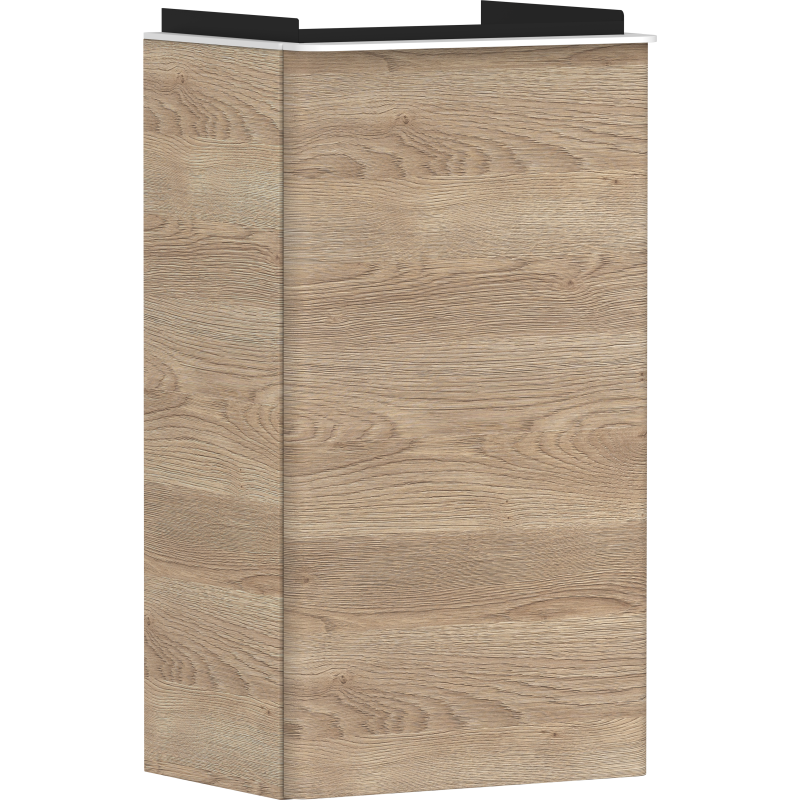 Szafka pod małą umywalkę wiszącą z drzwiami prawymi 340/245, Naturalny Dąb Xelu Q HANSGROHE 54017700