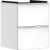 Szafka pod małą umywalkę wiszącą z 2 szufladami 480/475, Biały Wysoki Połysk Xelu Q HANSGROHE 54019700