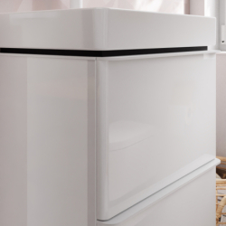 Szafka pod małą umywalkę wiszącą z 2 szufladami 480/475, Biały Wysoki Połysk Xelu Q HANSGROHE 54019700