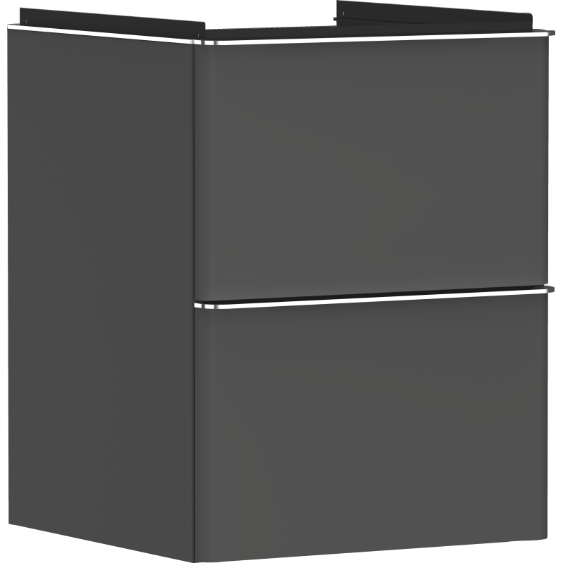 Szafka pod małą umywalkę wiszącą z 2 szufladami 480/475, Szary Diament Matowy Xelu Q HANSGROHE 54020000