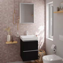 Szafka pod małą umywalkę wiszącą z 2 szufladami 480/475, Szary Diament Matowy Xelu Q HANSGROHE 54020700