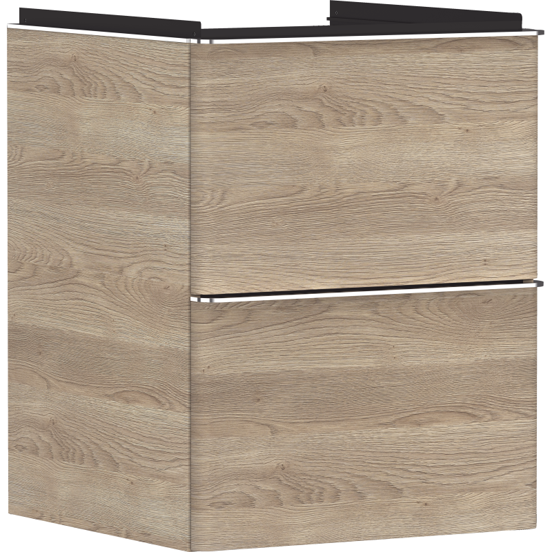 Szafka pod małą umywalkę wiszącą z 2 szufladami 480/475, Naturalny Dąb Xelu Q HANSGROHE 54021000
