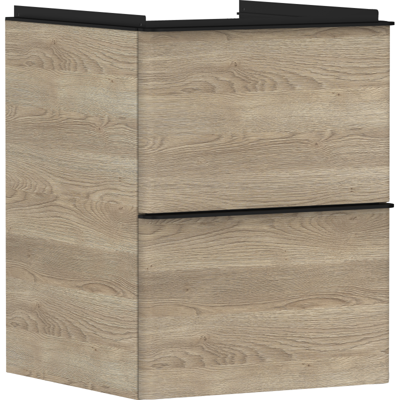 Szafka pod małą umywalkę wiszącą z 2 szufladami 480/475, Naturalny Dąb Xelu Q HANSGROHE 54021670