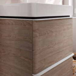 Szafka pod małą umywalkę wiszącą z 2 szufladami 480/475, Naturalny Dąb Xelu Q HANSGROHE 54021700