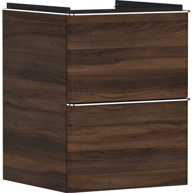 Szafka pod małą umywalkę wiszącą z 2 szufladami 480/475, Ciemny Orzech Xelu Q HANSGROHE 54022000