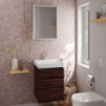 Szafka pod małą umywalkę wiszącą z 2 szufladami 480/475, Ciemny Orzech Xelu Q HANSGROHE 54022000