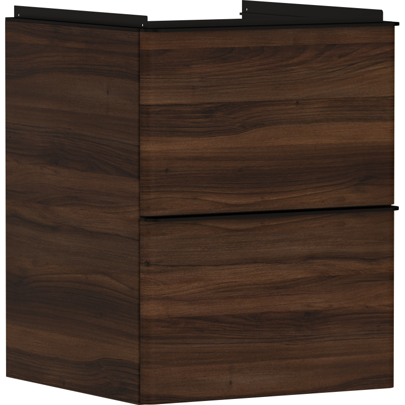 Szafka pod małą umywalkę wiszącą z 2 szufladami 480/475, Ciemny Orzech Xelu Q HANSGROHE 54022670