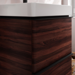 Szafka pod małą umywalkę wiszącą z 2 szufladami 480/475, Ciemny Orzech Xelu Q HANSGROHE 54022670