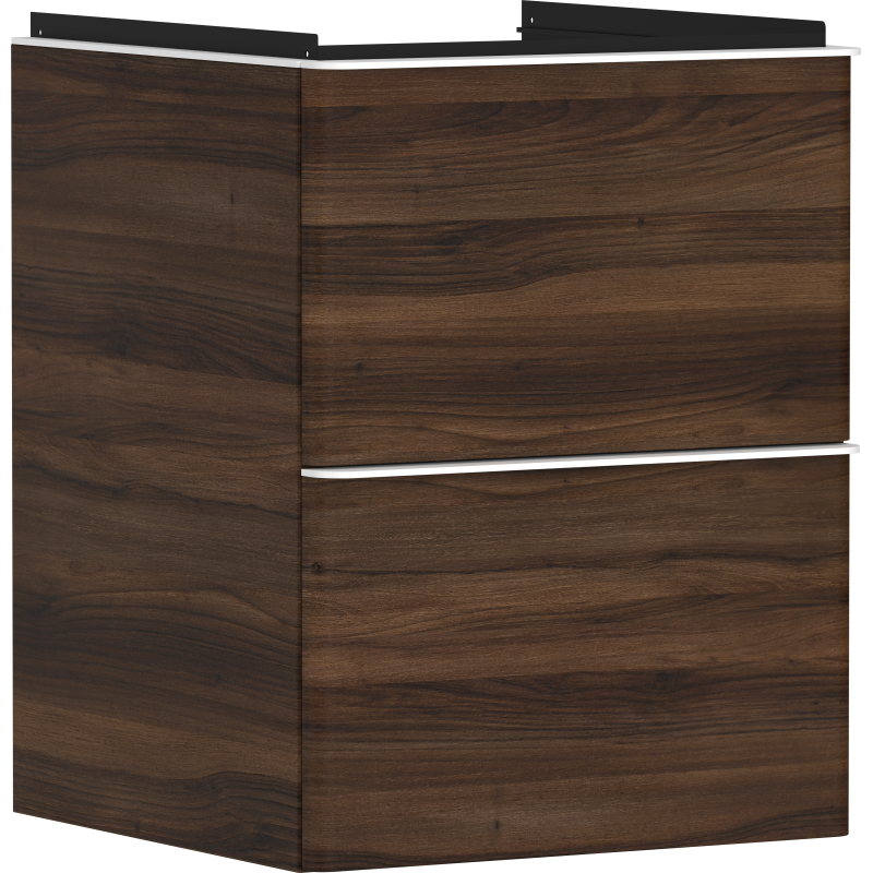 Szafka pod małą umywalkę wiszącą z 2 szufladami 480/475, Ciemny Orzech Xelu Q HANSGROHE 54022700