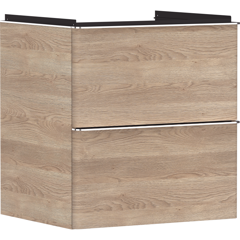Szafka pod umywalkę wiszącą z 2 szufladami 580/475, Naturalny Dąb Xelu Q HANSGROHE 54025000