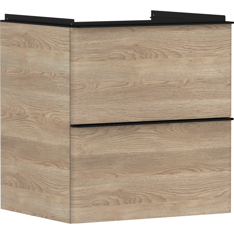 Szafka pod umywalkę wiszącą z 2 szufladami 580/475, Naturalny Dąb Xelu Q HANSGROHE 54025670