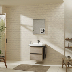 Szafka pod umywalkę wiszącą z 2 szufladami 580/475, Naturalny Dąb Xelu Q HANSGROHE 54025670