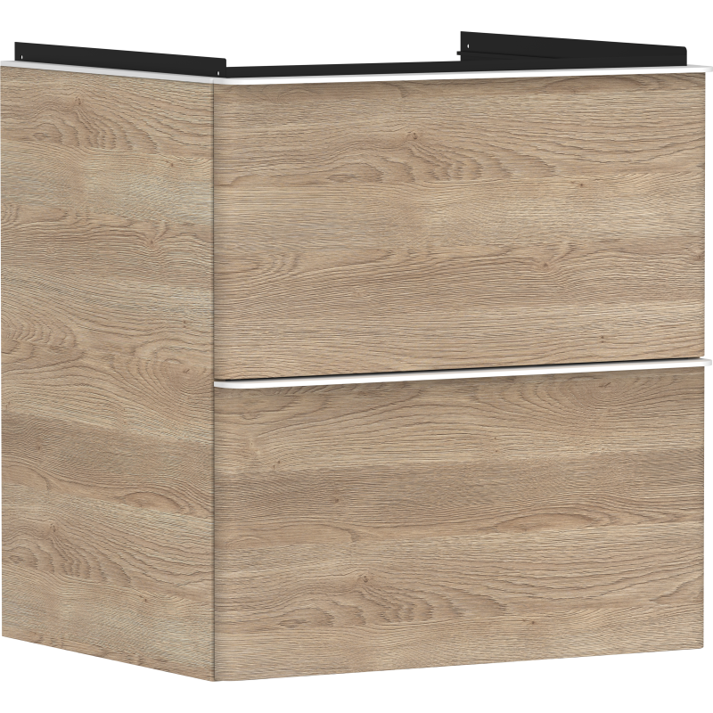 Szafka pod umywalkę wiszącą z 2 szufladami 580/475, Naturalny Dąb Xelu Q HANSGROHE 54025700