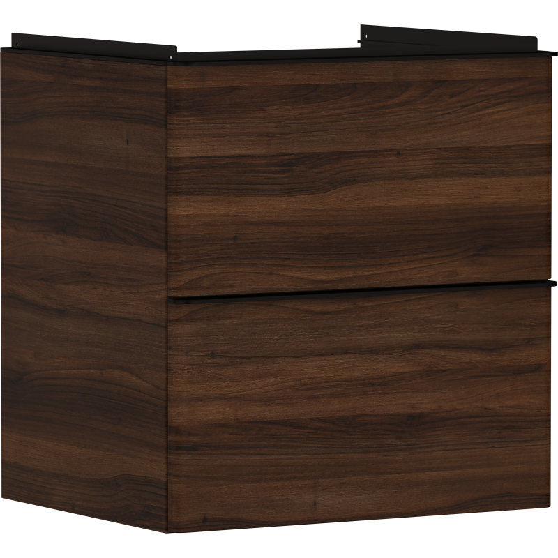 Szafka pod umywalkę wiszącą z 2 szufladami 580/475, Ciemny Orzech Xelu Q HANSGROHE 54026670