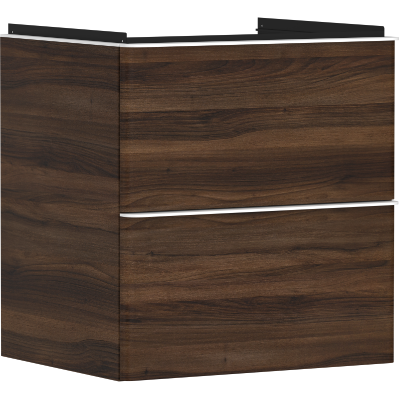Szafka pod umywalkę wiszącą z 2 szufladami 580/475, Ciemny Orzech Xelu Q HANSGROHE 54026700