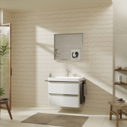 Szafka pod umywalkę wiszącą z 2 szufladami 780/475, Biały Wysoki Połysk Xelu Q HANSGROHE 54027000