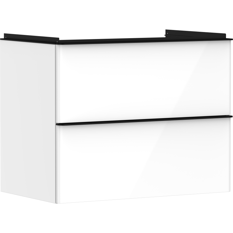 Szafka pod umywalkę wiszącą z 2 szufladami 780/475, Biały Wysoki Połysk Xelu Q HANSGROHE 54027670