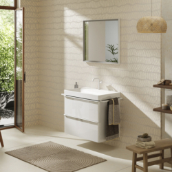 Szafka pod umywalkę wiszącą z 2 szufladami 780/475, Biały Wysoki Połysk Xelu Q HANSGROHE 54027700