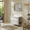 Szafka pod umywalkę wiszącą z 2 szufladami 980/475, Biały Wysoki Połysk Xelu Q HANSGROHE 54031700