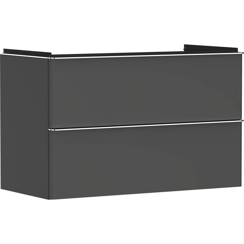 Szafka pod umywalkę wiszącą z 2 szufladami 980/475, Szary Diament Matowy Xelu Q HANSGROHE 54032000