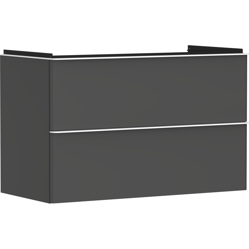 Szafka pod umywalkę wiszącą z 2 szufladami 980/475, Szary Diament Matowy Xelu Q HANSGROHE 54032700