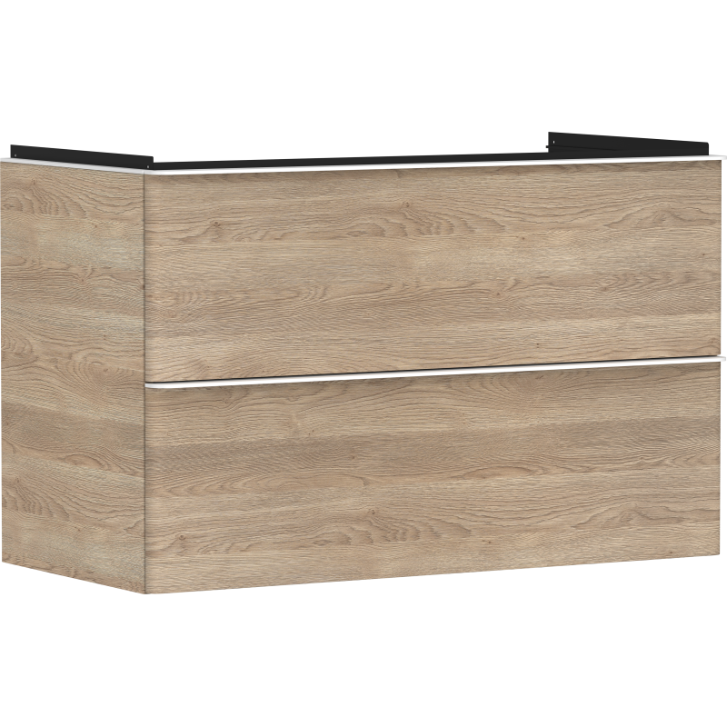 Szafka pod umywalkę wiszącą z 2 szufladami 980/475, Naturalny Dąb Xelu Q HANSGROHE 54033700