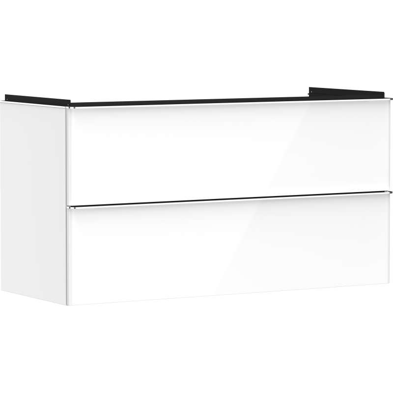 Szafka pod umywalkę wiszącą z 2 szufladami 1180/475, Biały Błyszczący Xelu Q HANSGROHE 54035000