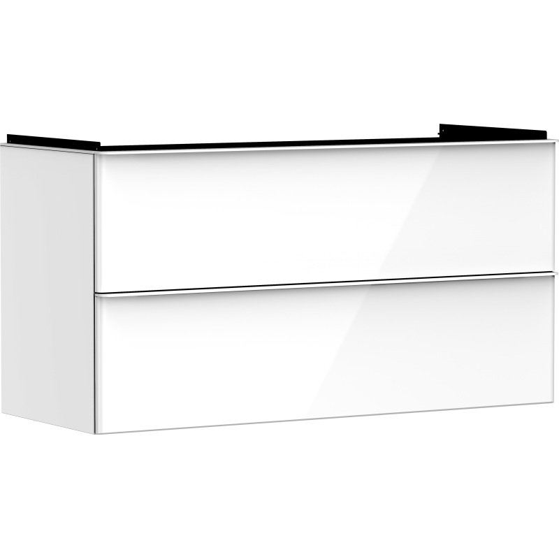 Szafka pod umywalkę wiszącą z 2 szufladami 1180/475, Biały Błyszczący Xelu Q HANSGROHE 54035700