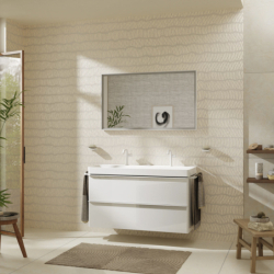 Szafka pod umywalkę wiszącą z 2 szufladami 1180/475, Biały Błyszczący Xelu Q HANSGROHE 54035700