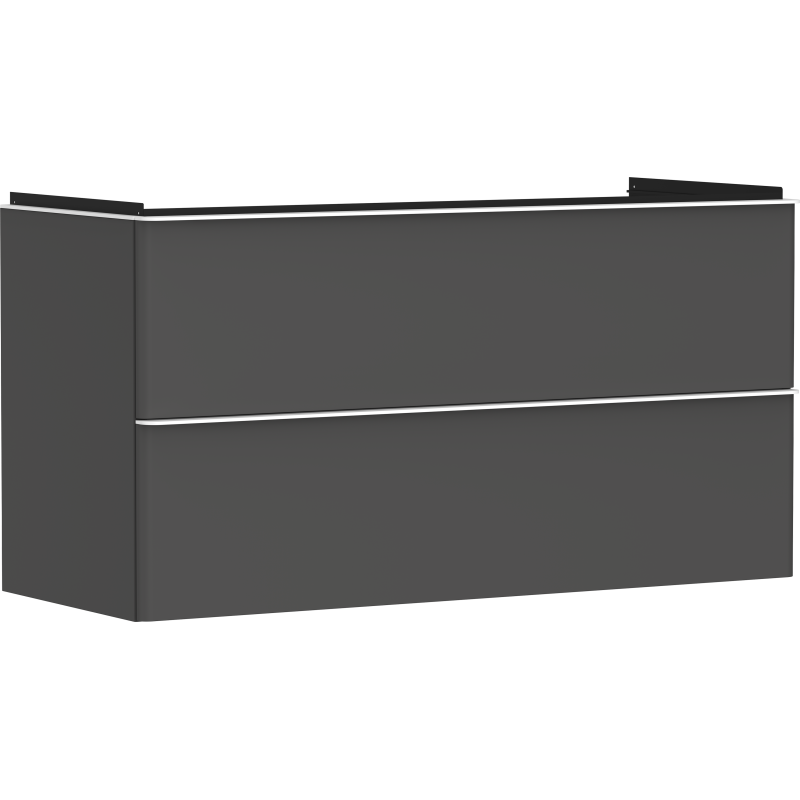 Szafka pod umywalkę wiszącą z 2 szufladami 1180/475, Szary Diament Matowy Xelu Q HANSGROHE 54036700