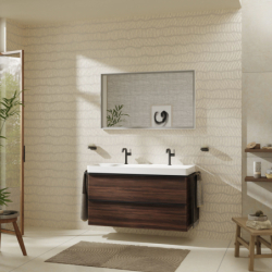 Szafka pod umywalkę wiszącą z 2 szufladami 1180/475, Ciemny Orzech Xelu Q HANSGROHE 54038670