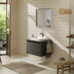 Szafka pod szlifowaną umywalkę wpuszczaną w blat z 1 szufladą 780/550, Szary Diament Matowy Xelu Q HANSGROHE 54055670
