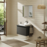 Szafka pod szlifowaną umywalkę wpuszczaną w blat z 1 szufladą 780/550, Szary Diament Matowy Xelu Q HANSGROHE 54055670
