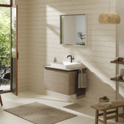 Szafka pod szlifowaną umywalkę wpuszczaną w blat z 1 szufladą 780/550, Naturalny Dąb Xelu Q HANSGROHE 54056670