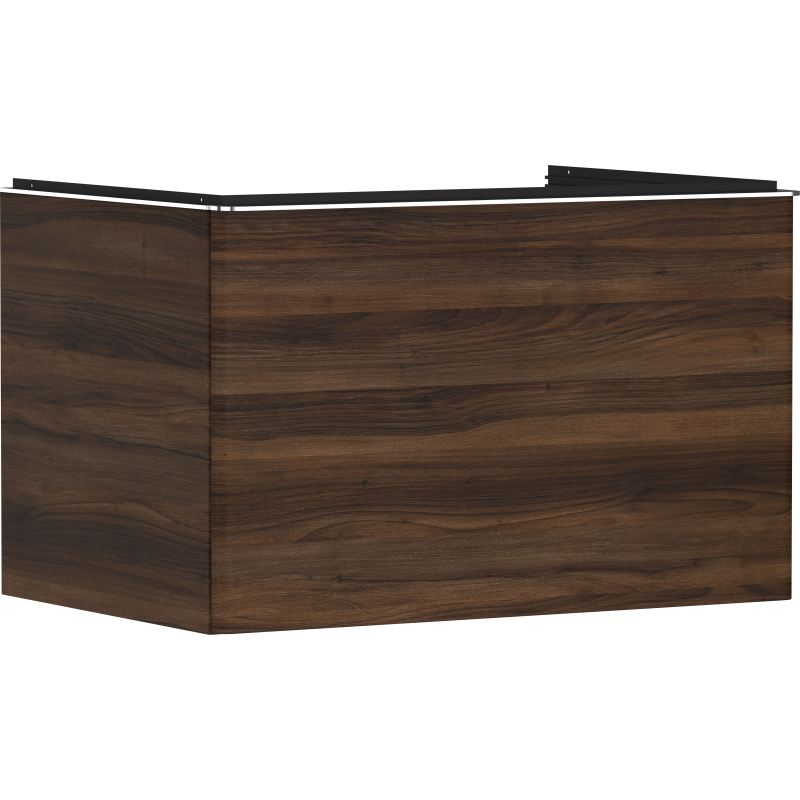 Szafka pod szlifowaną umywalkę wpuszczaną w blat z 1 szufladą 780/550, Ciemny Orzech Xelu Q HANSGROHE 54057000