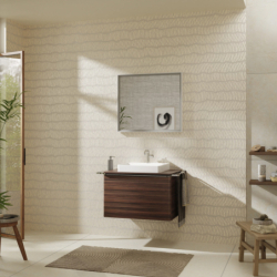 Szafka pod szlifowaną umywalkę wpuszczaną w blat z 1 szufladą 780/550, Ciemny Orzech Xelu Q HANSGROHE 54057000